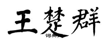 翁闓運王楚群楷書個性簽名怎么寫