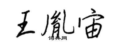 王正良王胤宙行書個性簽名怎么寫