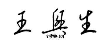 梁錦英王興生草書個性簽名怎么寫