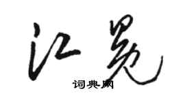 駱恆光江冕草書個性簽名怎么寫