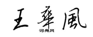 王正良王華風行書個性簽名怎么寫