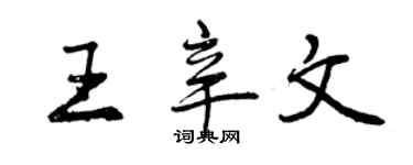 曾慶福王辛文行書個性簽名怎么寫