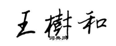 王正良王樹和行書個性簽名怎么寫
