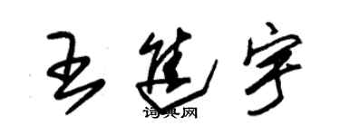 朱錫榮王進宇草書個性簽名怎么寫