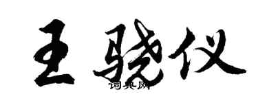 胡問遂王驍儀行書個性簽名怎么寫