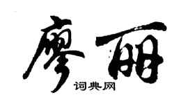 胡問遂廖麗行書個性簽名怎么寫