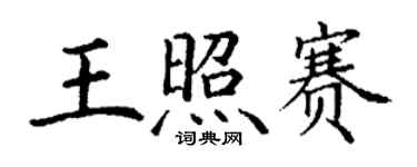 丁謙王照賽楷書個性簽名怎么寫