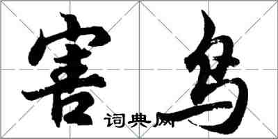 胡問遂害鳥行書怎么寫