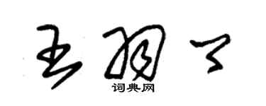 朱錫榮王羽卿草書個性簽名怎么寫