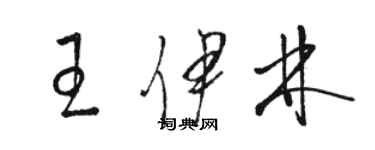 駱恆光王伊林草書個性簽名怎么寫