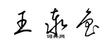 梁錦英王泰魯草書個性簽名怎么寫