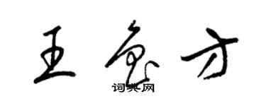 梁錦英王魯方草書個性簽名怎么寫