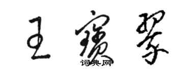 駱恆光王寶翠草書個性簽名怎么寫