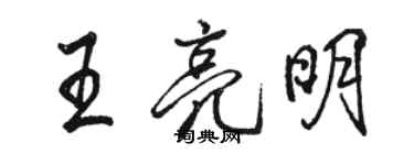 駱恆光王亮明行書個性簽名怎么寫