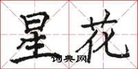駱恆光星花楷書怎么寫