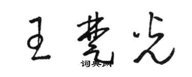駱恆光王楚光草書個性簽名怎么寫