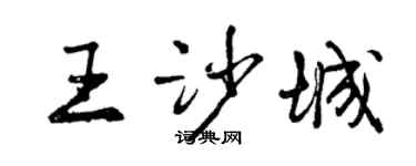 曾慶福王沙城行書個性簽名怎么寫