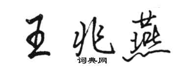 駱恆光王兆燕行書個性簽名怎么寫