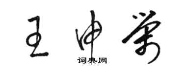 駱恆光王申榮草書個性簽名怎么寫