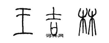 陳墨王吉林篆書個性簽名怎么寫