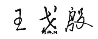 駱恆光王戈殷草書個性簽名怎么寫