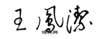 駱恆光王鳳潔草書個性簽名怎么寫