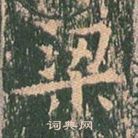 王玄宗在王洪範碑中寫的梁