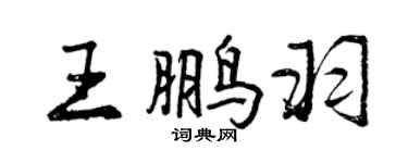 曾慶福王鵬羽行書個性簽名怎么寫