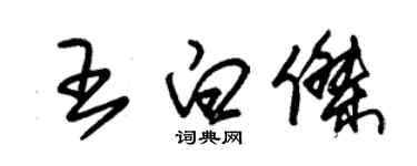 朱錫榮王白傑草書個性簽名怎么寫