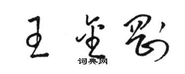 駱恆光王金剛草書個性簽名怎么寫