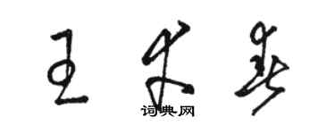 駱恆光王幸春草書個性簽名怎么寫