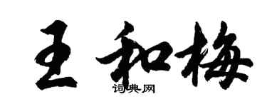 胡問遂王和梅行書個性簽名怎么寫