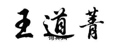 胡問遂王道菁行書個性簽名怎么寫