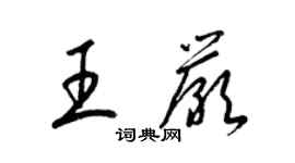 梁錦英王嚴草書個性簽名怎么寫