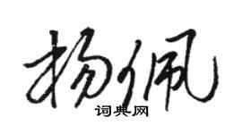 駱恆光楊佩草書個性簽名怎么寫