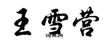 胡問遂王雪營行書個性簽名怎么寫