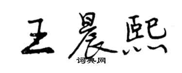 曾慶福王晨熙行書個性簽名怎么寫