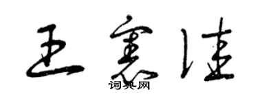 曾慶福王憲佳草書個性簽名怎么寫