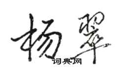 駱恆光楊翠行書個性簽名怎么寫