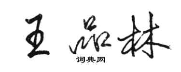 駱恆光王品林行書個性簽名怎么寫