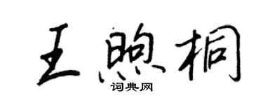 王正良王煦桐行書個性簽名怎么寫