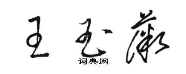 駱恆光王玉薇草書個性簽名怎么寫