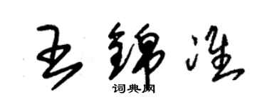 朱錫榮王錦準草書個性簽名怎么寫