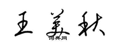 梁錦英王美秋草書個性簽名怎么寫