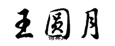 胡問遂王圓月行書個性簽名怎么寫