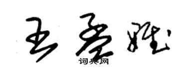 朱錫榮王孟雅草書個性簽名怎么寫