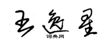 朱錫榮王逸星草書個性簽名怎么寫