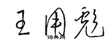 駱恆光王用彪草書個性簽名怎么寫