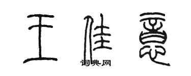 陳墨王佳意篆書個性簽名怎么寫