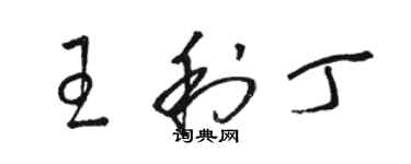 駱恆光王利丁草書個性簽名怎么寫